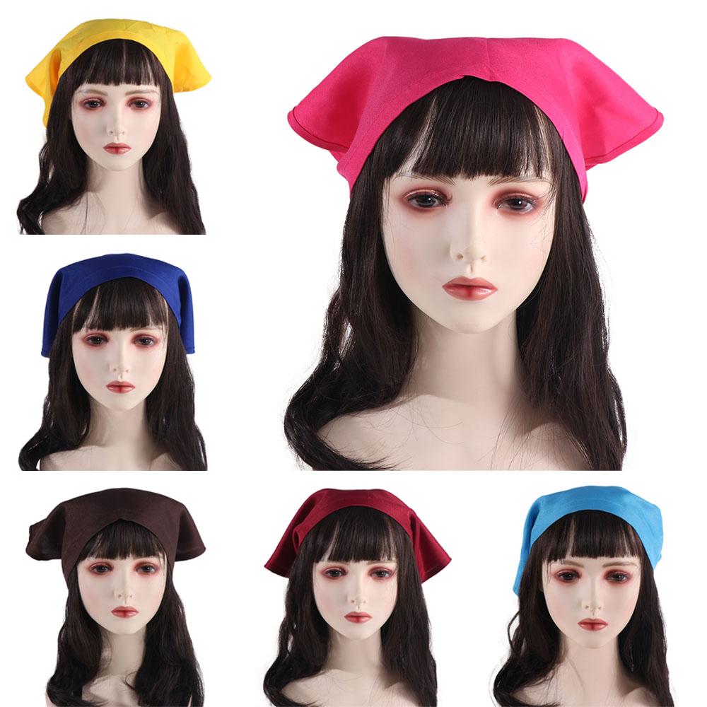 Cotton Kitchen Work Cap Triangle Waitress Hat Catering Cooking Cap Chef Hat  Chef