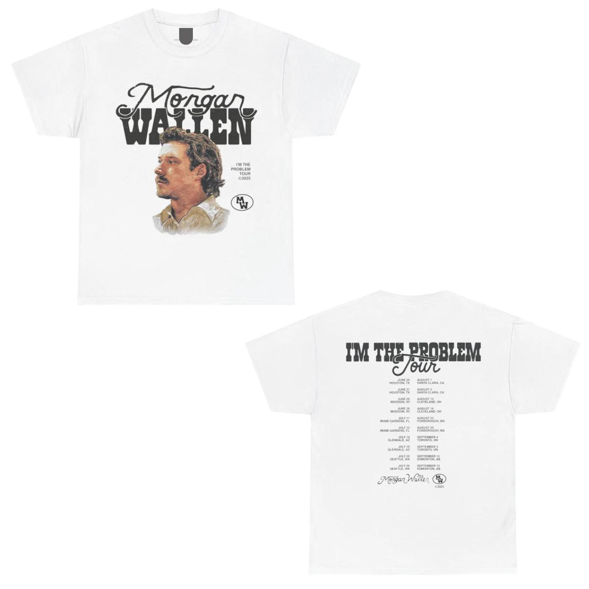 Morgan Wallen Merch Signature Tour T-Shirt Reprint XXXXL