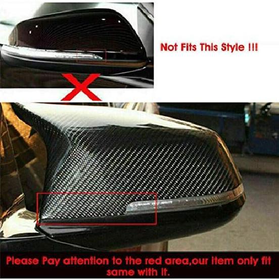 Sportuli Carbon Fiber Rearview Mirror Cover Cap Compatible With BMW 228I 435I 116I 118I 120I 125I 130I 218I 220I 320I 328I 330I 335I 420I 428I 435I