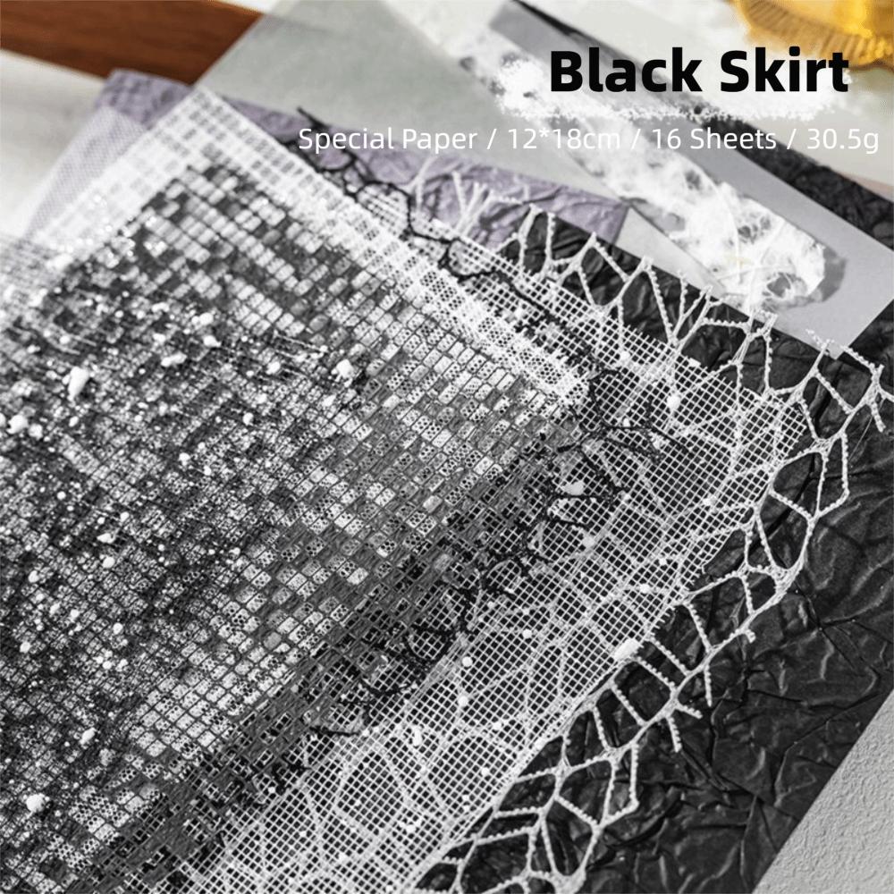 16Pcs Lace Edged Mulberry Special Paper Texture Sensation Textured Scrapbook Paper  Letters