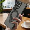 For Magsafe Charge 360 Kickstand Ring Holder Case for Samsung Galaxy S26 Plus Ultra Matte Shockproof Armor Magnetic Soft Cover
