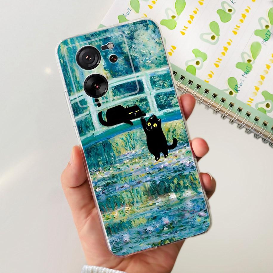 For Xiaomi 13T Pro Case Fashion Flowers Shockproof Soft Silicon Protector Clear Coque For Xiaomi 13T Phone Cases Mi 13TPro Funda