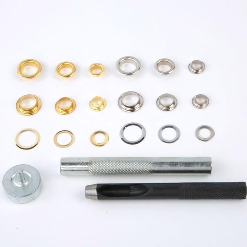 Grommets Eyelets Set with Install Tool Eyelet Punch Kits for Leathers Belt Shoes