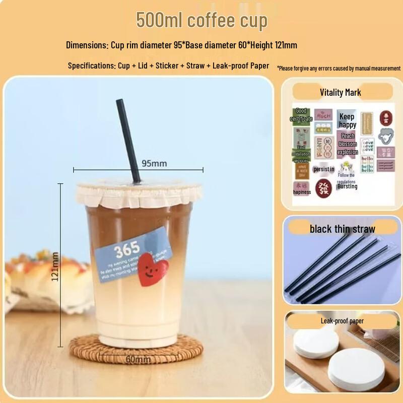 AVADEN Disposable Milk Tea and Coffee Cup Set