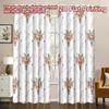 2D FLAT PRINTING 2pcs Curtains (Without Rod) Autumn Floral Skulls Chic Curtain Chic Polyester Curtains Easter Egg Hunt Ldeal for