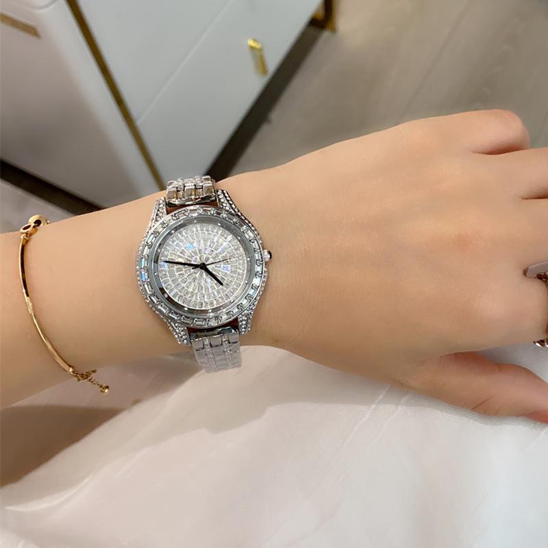 Watch Female Gypsy Full Diamond Women'S Watch High-End Leather Waterproof Fashion Women'S Quartz Watch