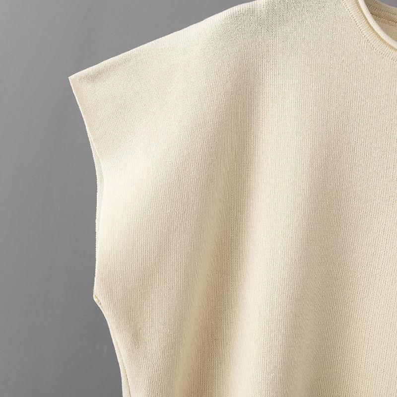 Casual Suit Damen Sommer Neue einfarbige ärmellose Weste Pullover weite Beinhose Große Größe Mode Eis Seide Anzug