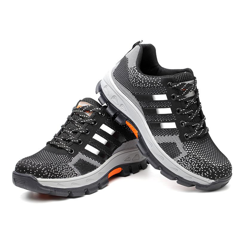 

Легкая мужская защитная обувь, рабочие кроссовки со стальным носком, мужская противоударная, неразрушимая обувь, защитная обувь 41 серый