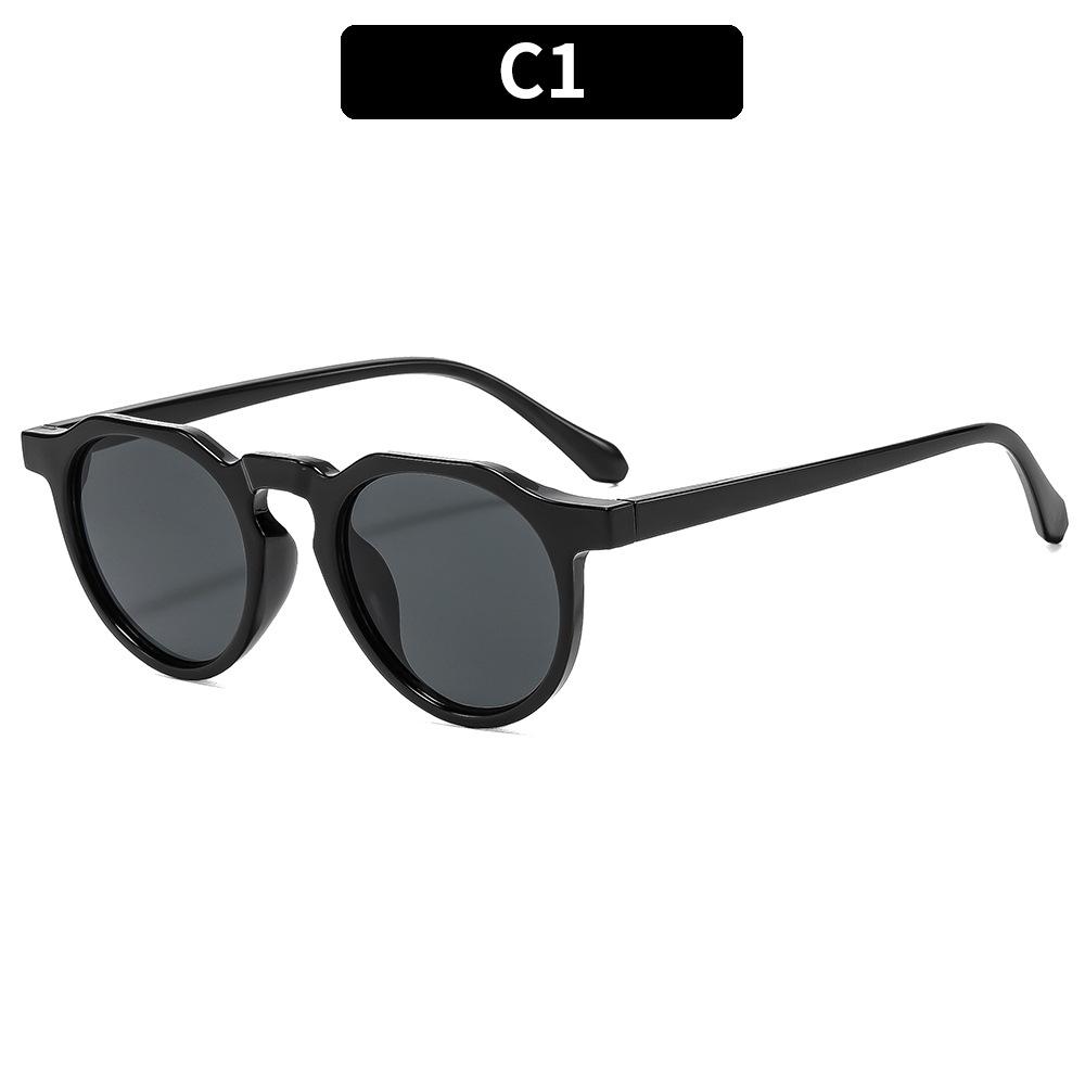 European and American trends retro oval small frame versatile sunglasses fashionable and elegant outdoor travel sunglasses