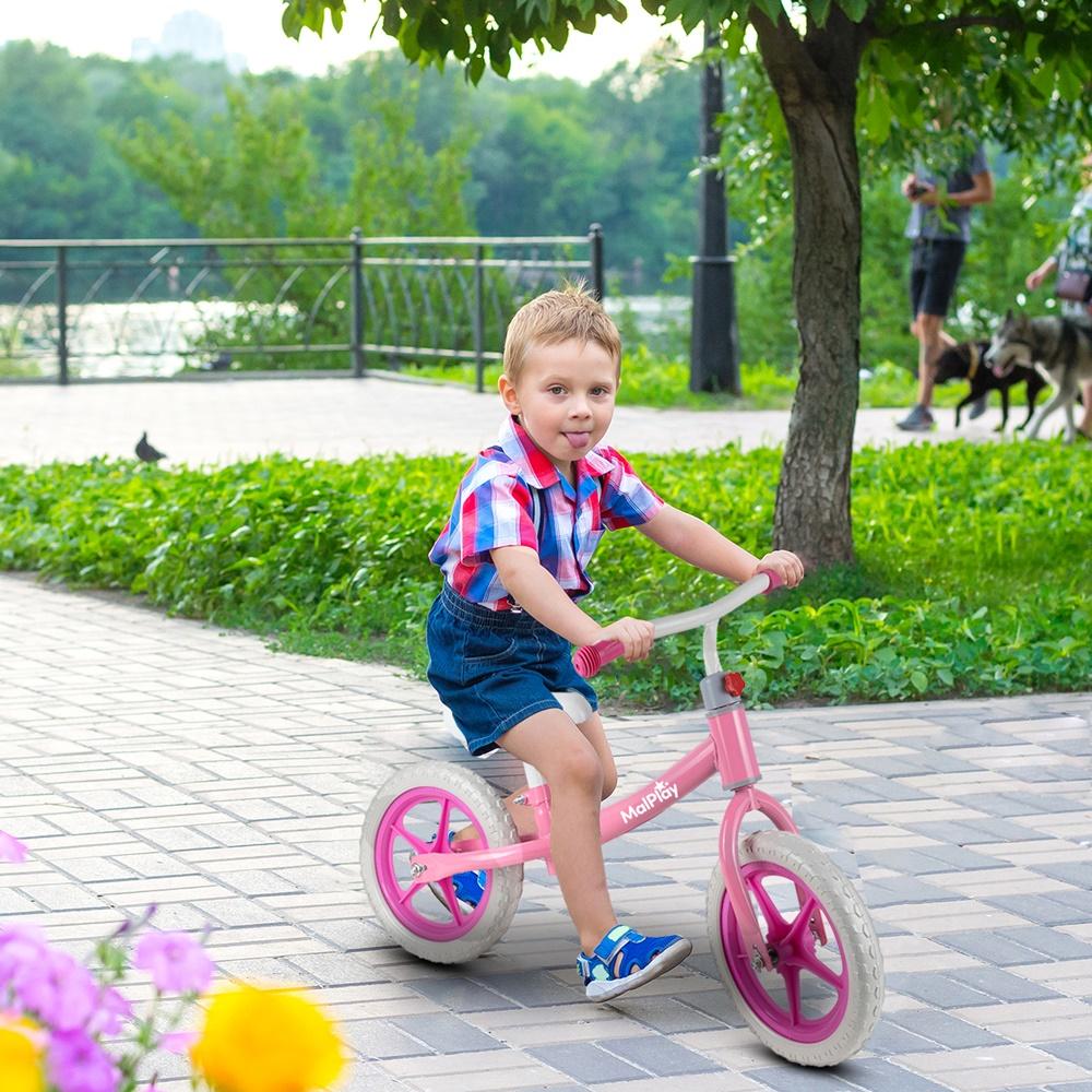 Balance Bike Children'S Bike Eva Wheels 12" Pink And White