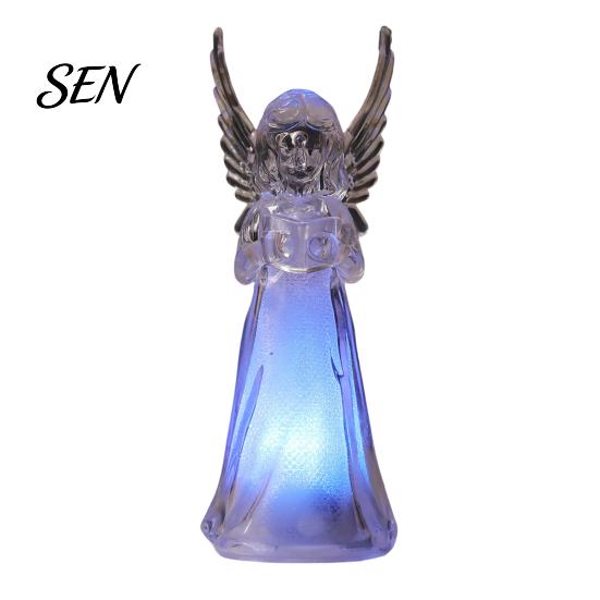 Romantic Valentine Gift Guardian Angel Night Light, Small Prayer Reading Playing Music Mother Day Idea Figurine with LED Light for Desk, Table, Shelf
