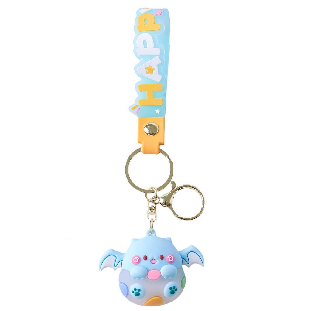 Mini llavero luminoso de huevo de dinosaurio: un bonito colgante para bolsos y llaves de coche.