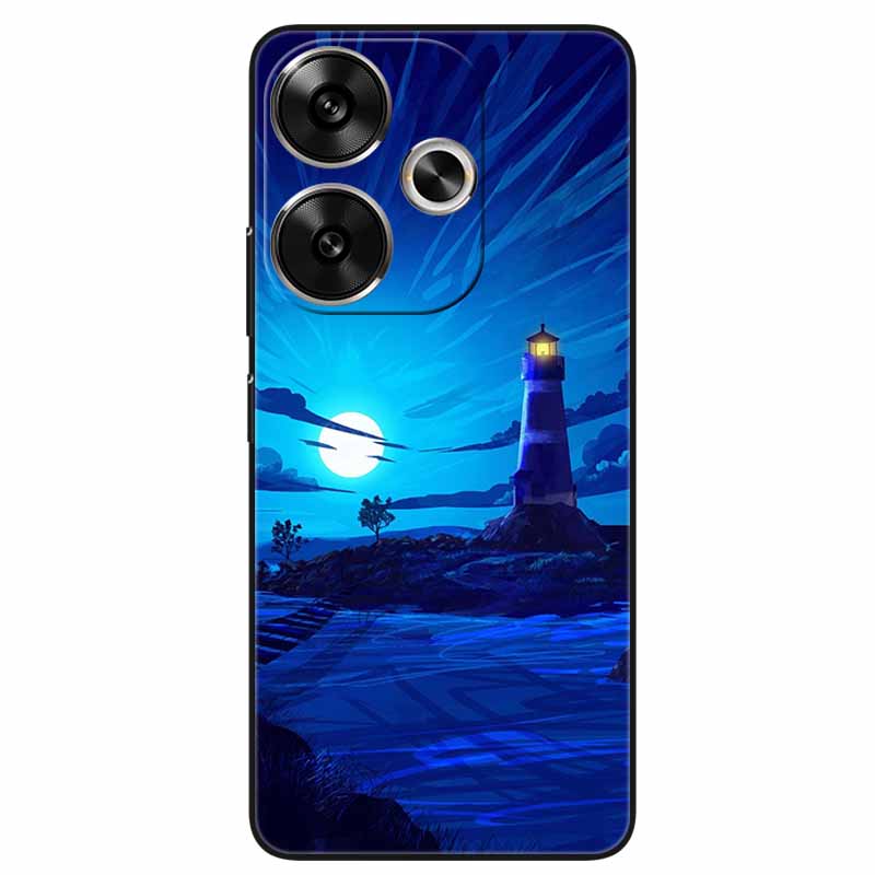 For Xiaomi Redmi 13 Case Animals Painted Black Silicone TPU Soft Bumpers for Redmi 13 4G 5G Redmi13 Phone Cover Protect Capa