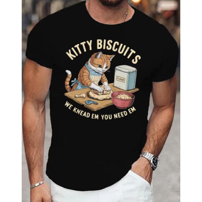 Funny Elements Valentine's Day 2026 Plus Size Men's Round Neck T-shirt, Retro Humorous Opaque Plus Size Round Neck Short Sleeved