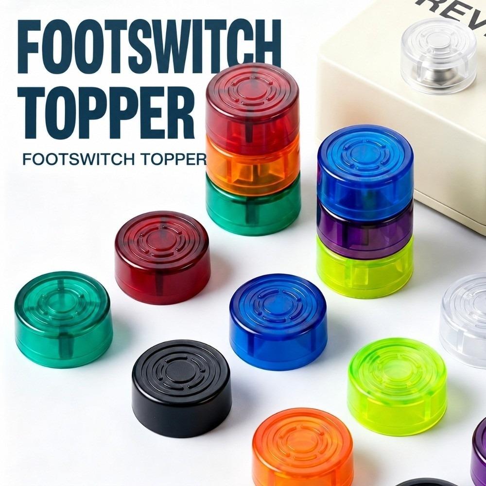 1Pc Multi Color Footswitch Topper Cover Transparent Guitar Pedal Stomp Knobs  Guitar