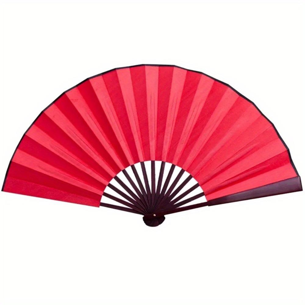 

1PC 10 Inch Folding Fan Hand Silk Cloth DIY Chinese Folding Fan Wooden Bamboo Antiquity Fold Fans DIY Calligraphy Painting Decor червоний