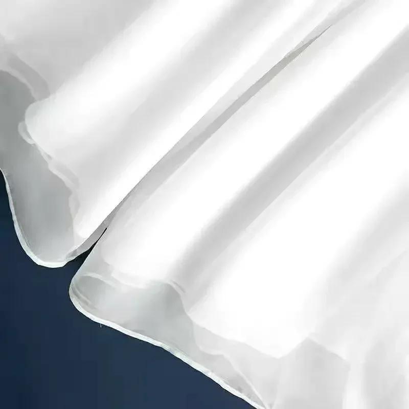 WTEMPO Women Wide-leg Pants Double-layered Flowy Swing Pants Versatile High-rise Trousers Loose Cropped Chiffon Pants