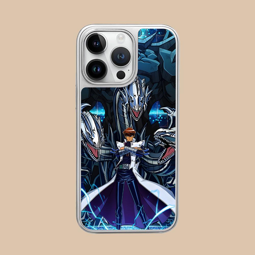 Yugioh Seto Kaiba Phone Case for iPhone 17 16 15 14 13 12 11 Air Pro Max Plus Electroplated Silver Cover