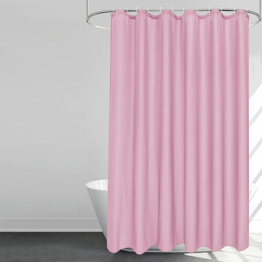 White Fabric Shower Curtain Waterproof Machine Washable Hotel Bathroom Decorative Shower Curtain Multi Size Available