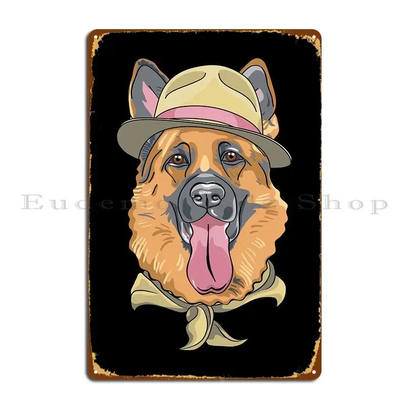 German Shepherd Metal Sign Wall Decor Decoration Create Cinema Cinema Tin Sign Poster 20x30cm(7.8x11.8inch)