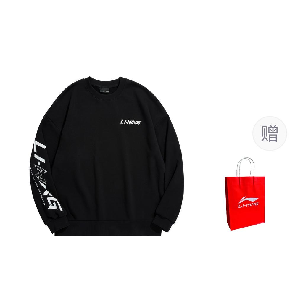 Li Ning Sports Life Collection Sweatshirt Unisex Black AWDT607-1