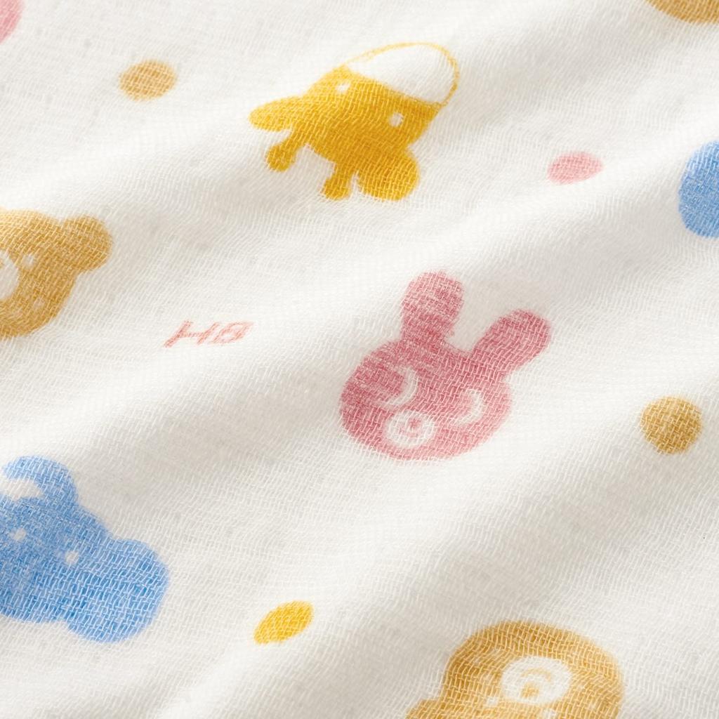 MIKI HOUSE HOT BISCUITS Gauze Bath Towel Gift Set for Boys and Baby Baby No Set, Girls, Clothes, Gift, [Box Included], Ivory, Size, 74-9906-687