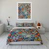 Colorful Geometric Pattern Bedding Set Bedding Set (1 Duvet Cover, 2 Pillowcases, Duvet Not Included)