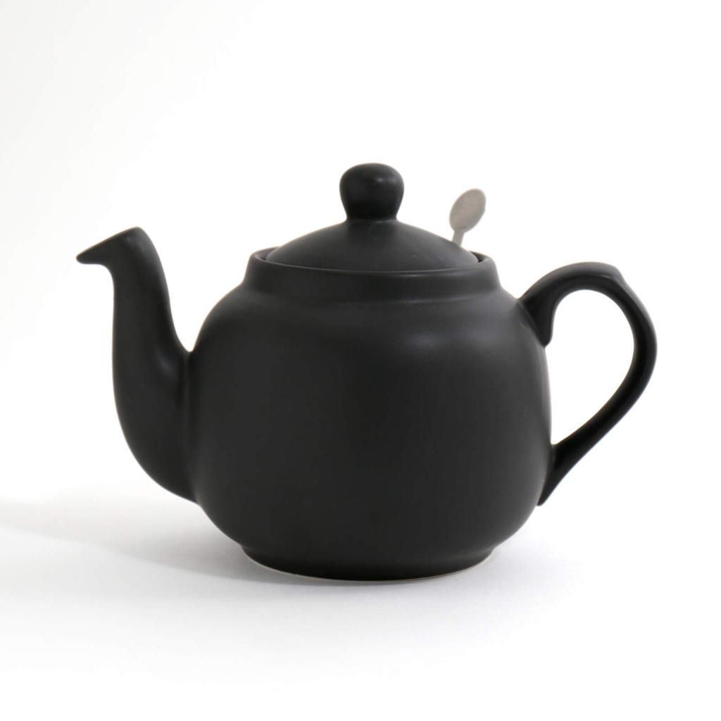 London Pottery Matte Black Teapot, 2 Cups, 550ml, British Brand, Tea