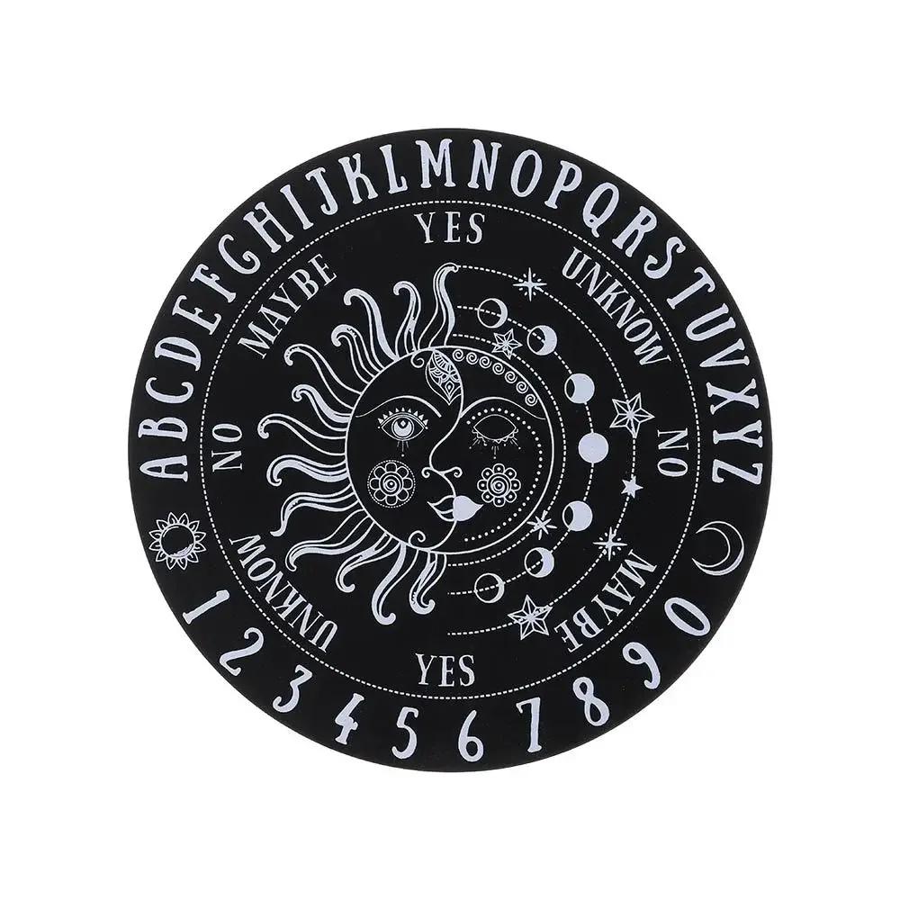 15/25cm Wooden Pendulum Board with Stars Sun&Moon for Divination Message Board Metaphysical Altar Decoration Altar Supplies