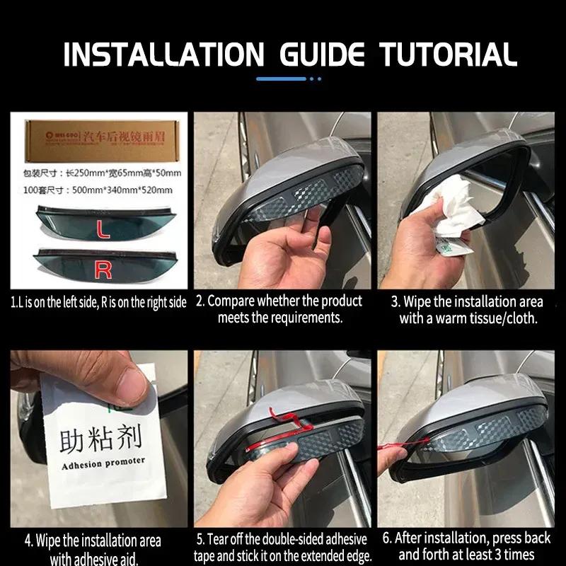 For Nissan TIIDA Leaf Rear view mirror rain shield,Rear view mirror for rain protection
