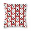 West Highland White Terrier Square Pillowcase Polyester Linen Velvet Printed Zip Decor Pillow Case Home Cushion Cover