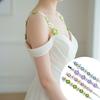 1 Pair Removable Floral Bra Straps Elastic Floral Shoulder Belts New Lingerie Strap Belt  for Dress