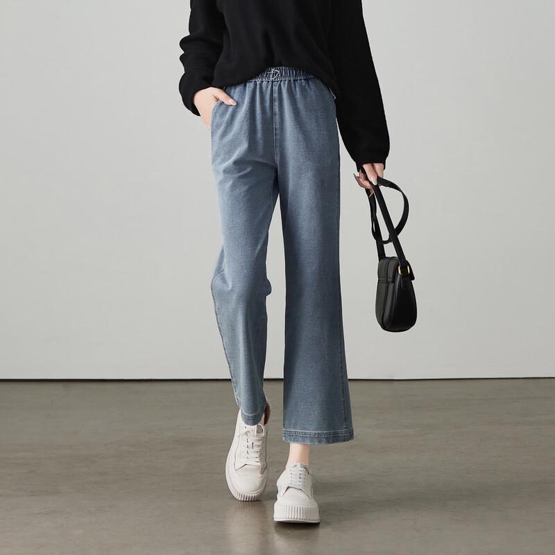 SOFSIL Women s Slim Fit Cropped Flare Jeans L