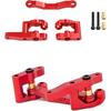7075 Aluminum Steering Set for Arrma 1/18 Granite Grom Mega RC Car Upgrade Parts(Replace ARA340202)(Red)