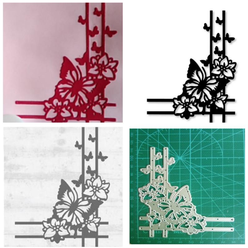 Butterfly Flower Frame Metal Cutting Dies Scrapbooking Album Paper DIY ...