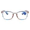 Women's European & American Style Floral Reading Glasses with Spring Hinges & Anti-Blue Light Protection