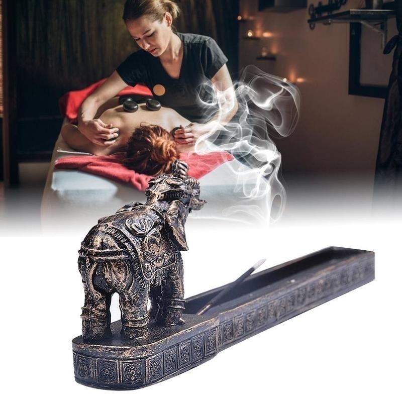 Home Office Yoga Club Decoration Incense Burner Stick Incense Burner Backflow Southeast Asian Elephant Modelling Handmade