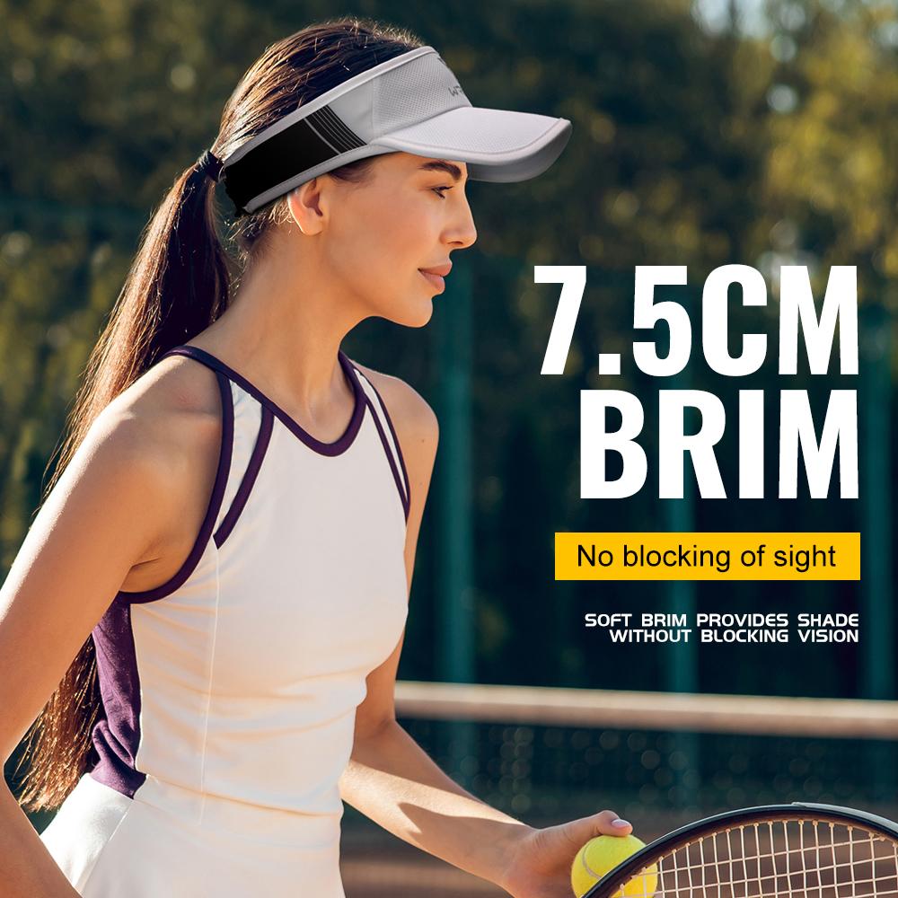 Anti-Uv Sports Visor Hat Quick Dry Sweat Absorb Wide Brim Empty Top Cycling Hat Lightweight Packable Cooling Stretchy Visor Hat