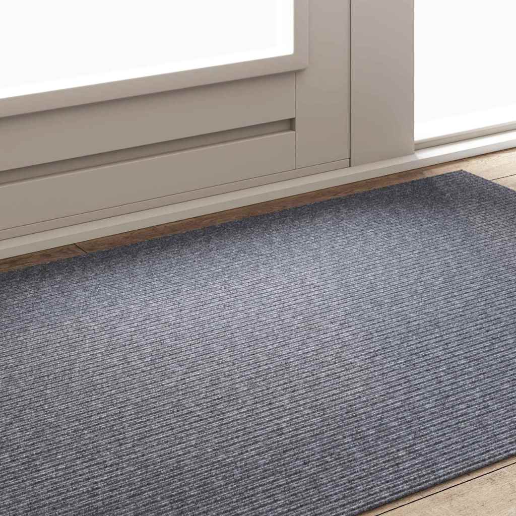 Grey Runner Rug 100 X 150 Cm Fabric