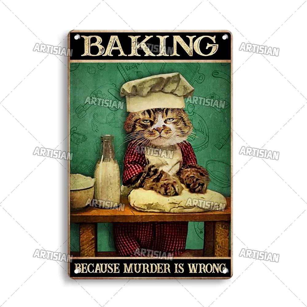 Artisian Kitchen Metal Plate Baking Tin Sign Retro Decorative Poster Wall Decor Garage Bar Pub Club Hotel Kitchen Home Man Cave