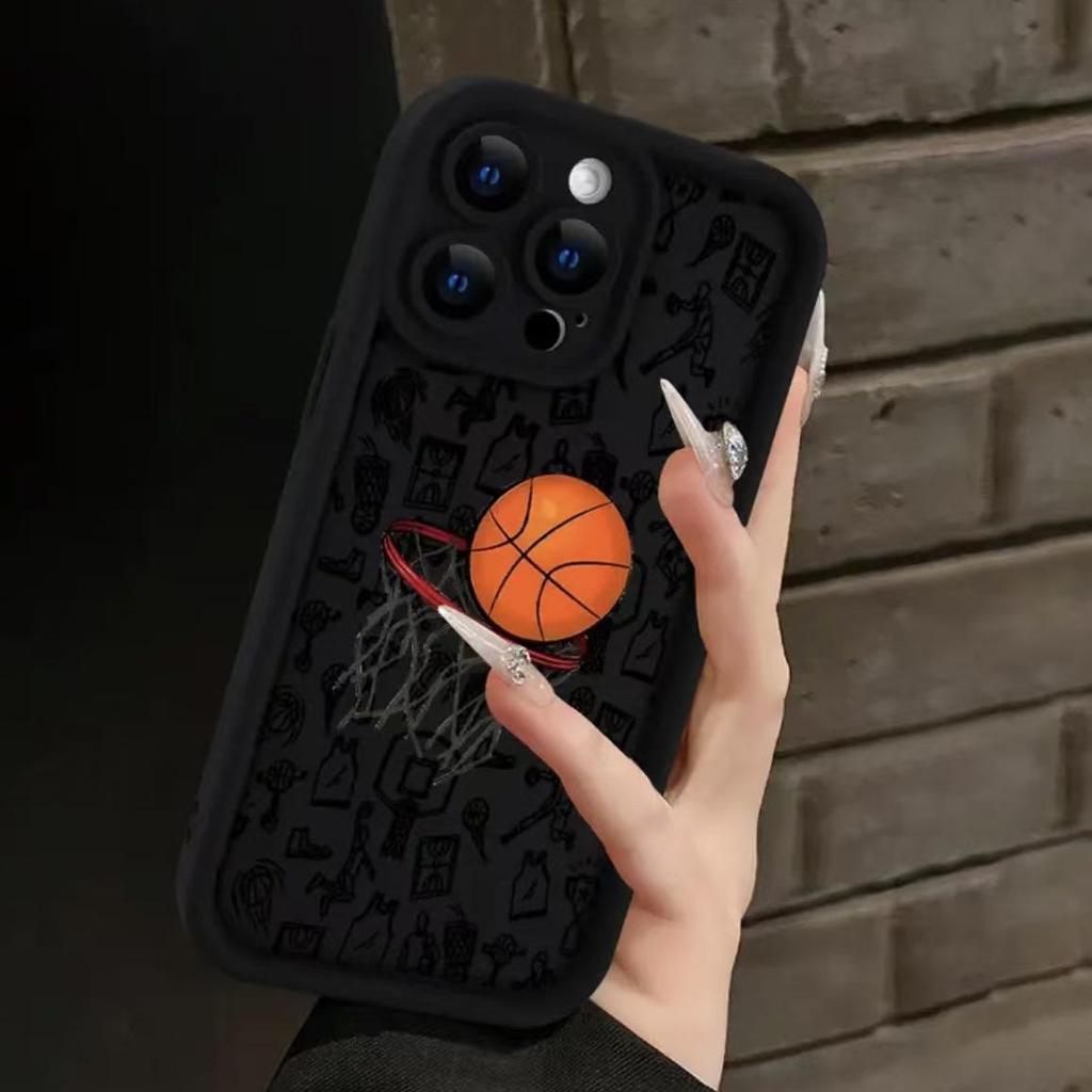 Basketball Texture Phone Case for Apple 17 Pro Max/iPhone 16/15/14/13 Pro