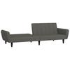 2 Seater Dark Grey Velvet Sofa Bed
