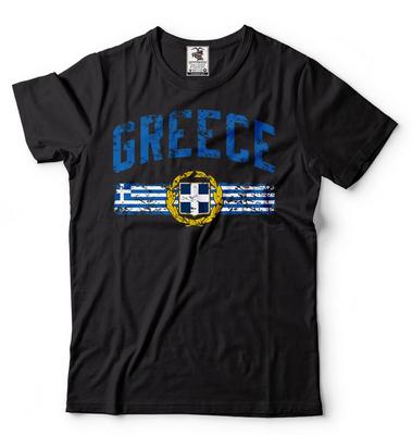 T-shirt Grecia Simboli Bandiera Nazionale Greca Maglietta ?????? Maglietta Uomo Maglietta