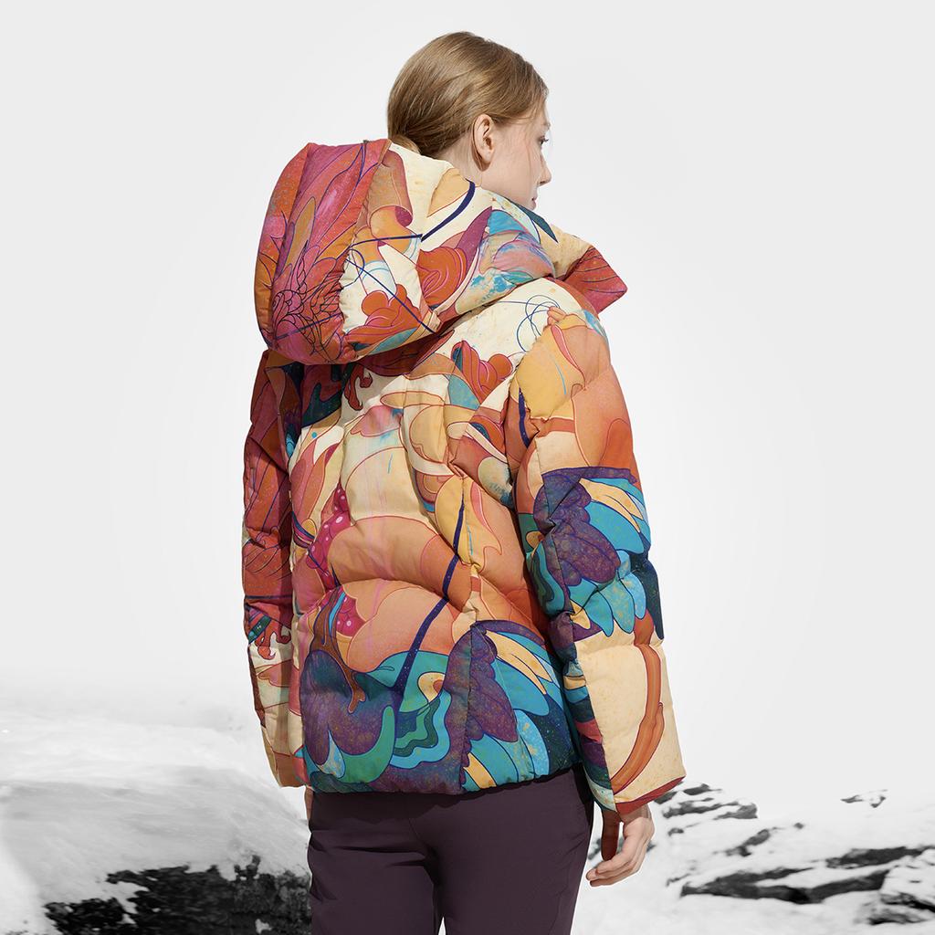 FILA Explore Fashion Zip-Up Hooded Long Sleeve Down Jacket Women Outerwear A11W447912F-ZA