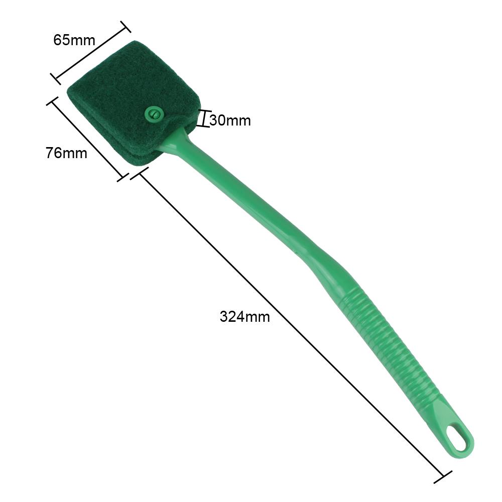 Fish Tank Glass Brushes Sponge Cleaning Tools Long Handle Double-sided Brush Aquarium Accessories Floating Cleaner