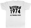 Made in 1974 All Original Parts Birthday Unisexs Short Sleeve TShirt