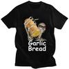 Custom Trendy Garlic Bread Skeleton Evil Skeleton Funny Meme T Shirt Men Pure Cotton Tshirt Leisure Tees Streetwear Tshirts