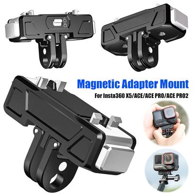 Magnetischer Adapterhalter Aluminiumlegierung Faltbare Plattenbasis Erweiterungshalterung für Insta360 X5/ACE/ACE PRO/ACE PRO2