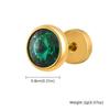 Anti Allergy Round Zircon Stud Earring for Men,AAA CZ Stone Stainless Steel Ear Stud,Hip Hop Classic Jewelry Gift