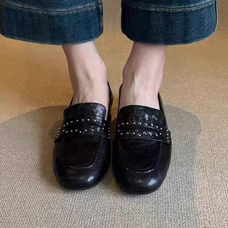 Women Loafers Shoes Flats Dress Leather Shoes Mary Jance Designer Woman 2025 Autumn Sport New Cozy Zapatillas De Mujer